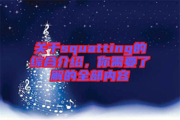 關于squatting的綜合介紹,你需要了解的全部內(nèi)容