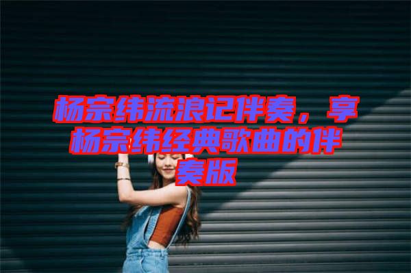 楊宗緯流浪記伴奏,享楊宗緯經典歌曲的伴奏版